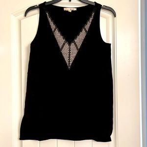 Rhinestone v neck top